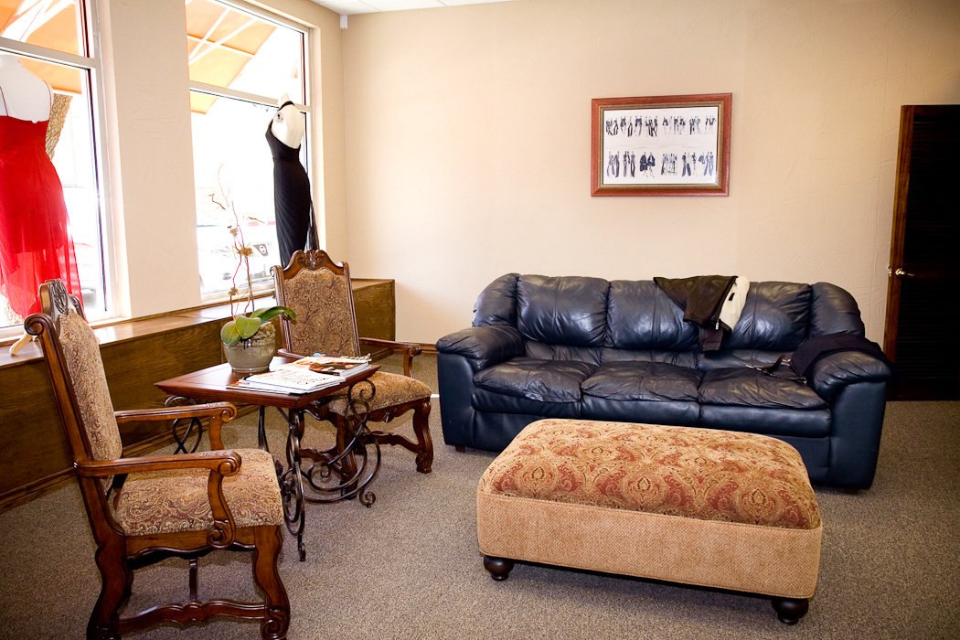 The shop seating area
